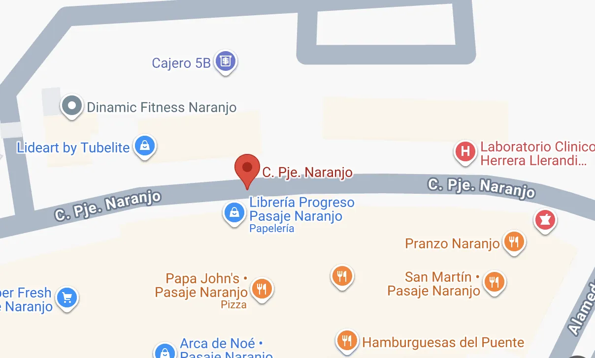 Mapa de ubicación de Centro Comercial Pasaje Naranjo
